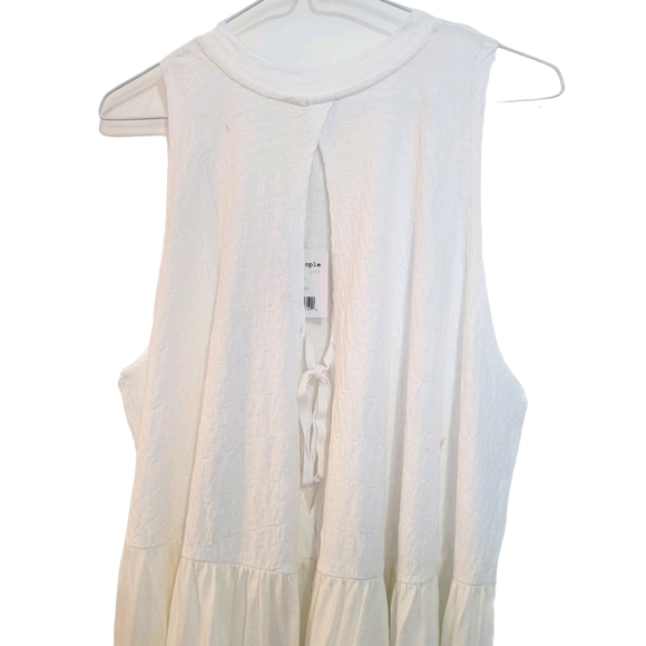 Free People Ivory Tie Back Tunic Top - Picture 3 of 7